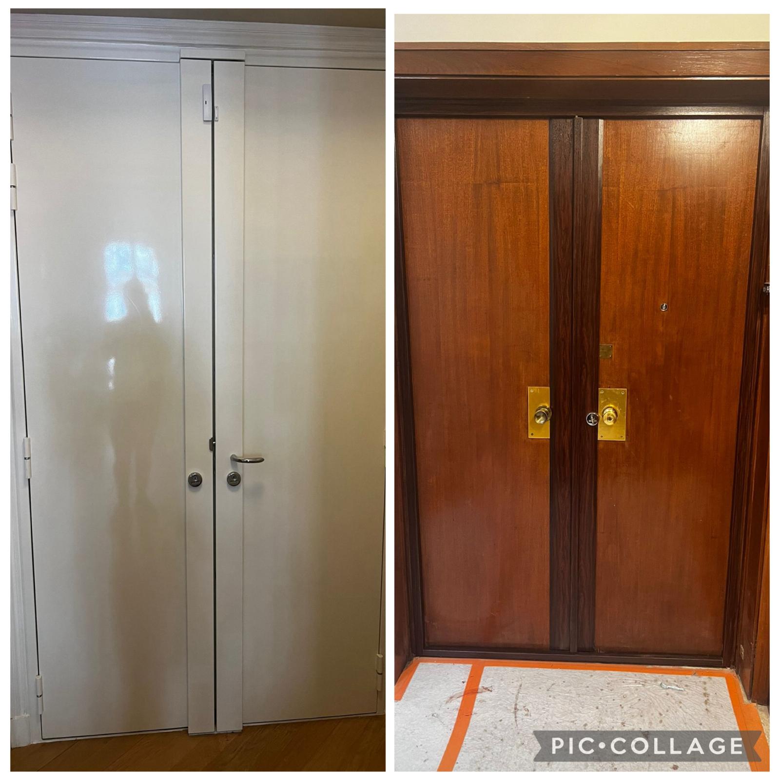 Remplacement double porte blindée